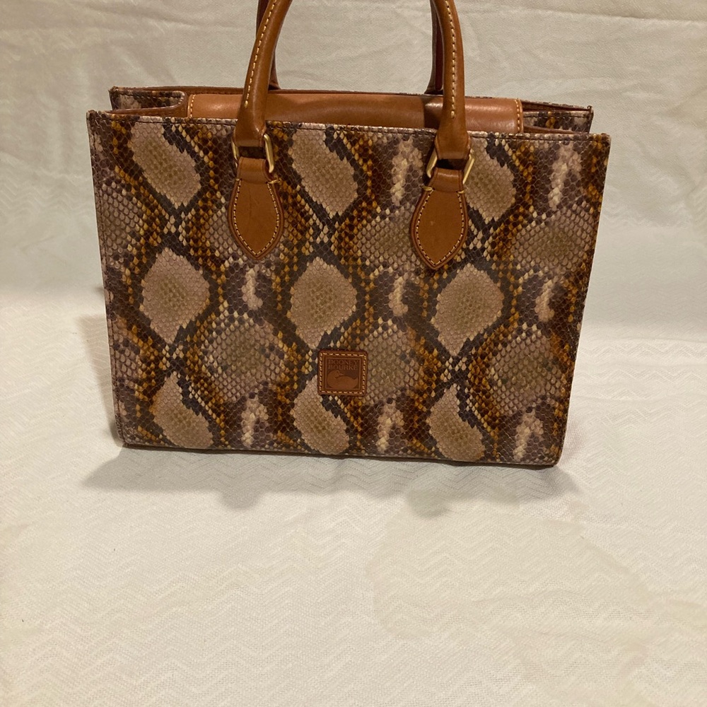 Dooney Bourke snake leather print 5 compartments (gentle used)